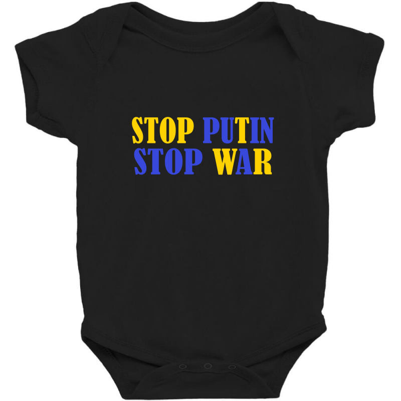 Stop Putin Stop War Baby Bodysuit by BARYONYXPRISM | Artistshot