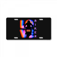 Biker And Best Rainbow Cat Mom Motorcycle Rider License Plate | Artistshot