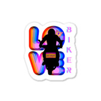 Biker And Best Rainbow Cat Mom Motorcycle Rider Sticker | Artistshot