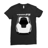 Hennessey Venom F5 White Ladies Fitted T-shirt | Artistshot