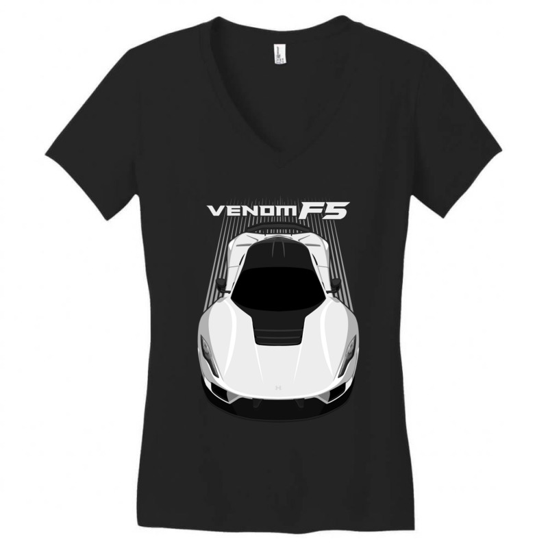 Hennessey Venom F5 White Women's V-Neck T-Shirt by GeorgieUnsicker | Artistshot