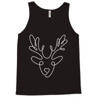 One Line Christmas Reindeer Tank Top | Artistshot