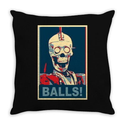 Geoff Robot Balls Craig Ferguson Late Show Throw Pillow Designed By Ruliyanti