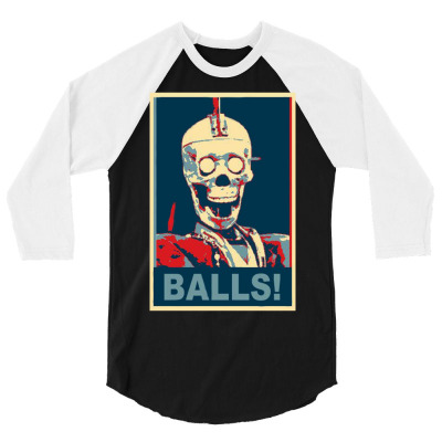 Geoff Robot Balls Craig Ferguson Late Show 3/4 Sleeve Shirt Designed By Ruliyanti