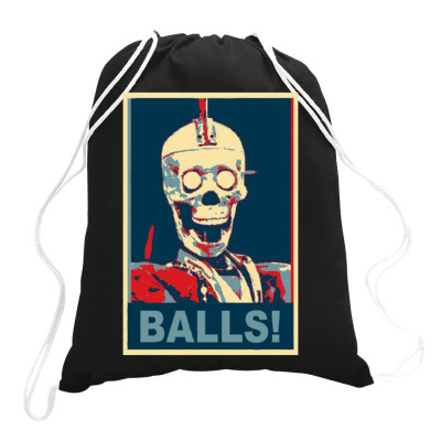 Geoff Robot Balls Craig Ferguson Late Show Drawstring Bags Designed By Ruliyanti