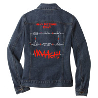 Ork Decision Chart Miniature Tabletop Wargaming Meme T Shirt Ladies Denim Jacket | Artistshot