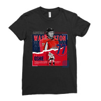 T.j. Oshie Hockey Paper Poster Capitals Ladies Fitted T-shirt | Artistshot