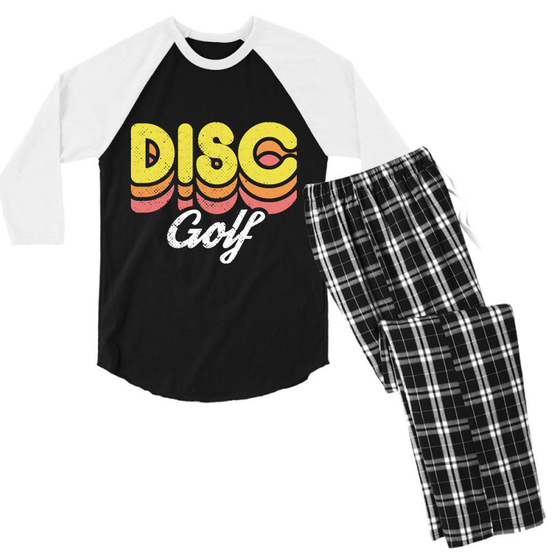 Retro Disc Golf Men's 3/4 Sleeve Pajama Set | Artistshot