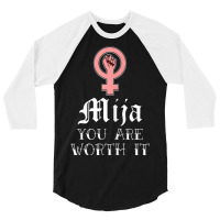 Womens Latinx Latina Empowerment Brave Strong Latina Power Feminist 3/4 Sleeve Shirt | Artistshot