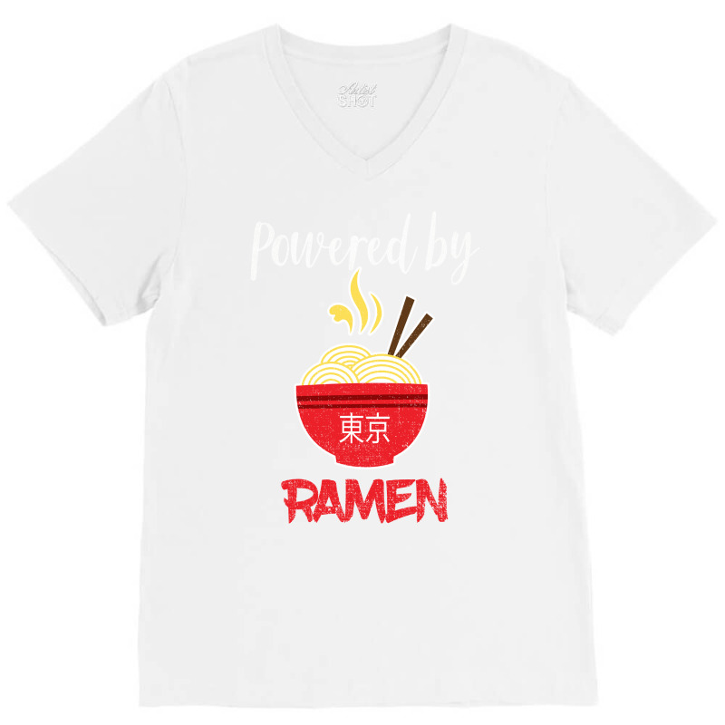 Powered By Ramen Hoodie  Vintage Retro Noodle Top V-neck Tee | Artistshot