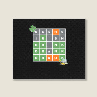 Wordle St Patricks Day Landscape Canvas Print | Artistshot