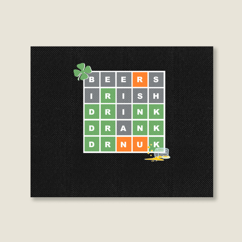 Wordle St Patricks Day Landscape Canvas Print | Artistshot