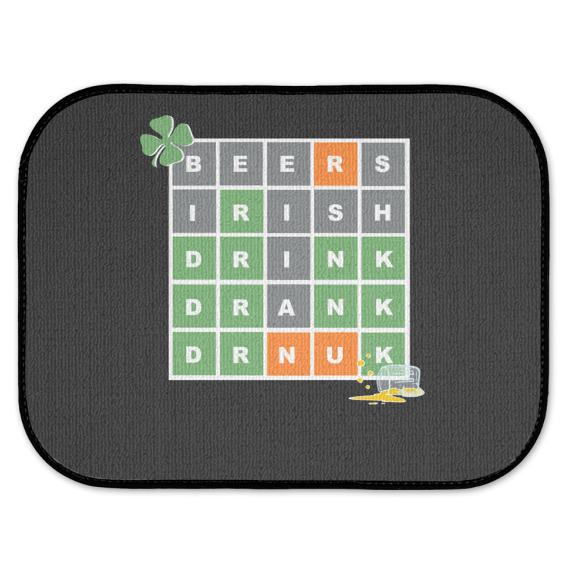 Wordle St Patricks Day Rear Car Mat | Artistshot