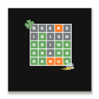 Wordle St Patricks Day Metal Print Square | Artistshot