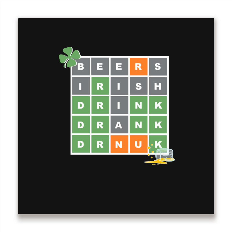 Wordle St Patricks Day Metal Print Square | Artistshot