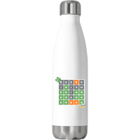 Wordle St Patricks Day Stainless Steel Water Bottle | Artistshot