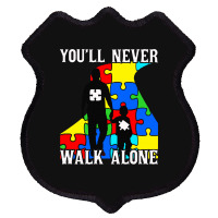 Never Walk Alone   Father And Son Shield Patch | Artistshot