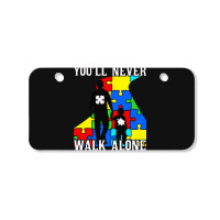 Never Walk Alone   Father And Son Bicycle License Plate | Artistshot