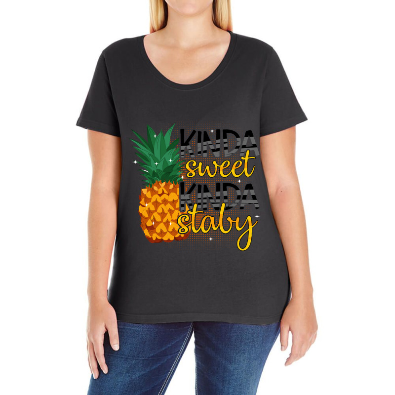 Kinda Sweet Kinda Staby Ladies Curvy T-Shirt by Ledford Leslie | Artistshot