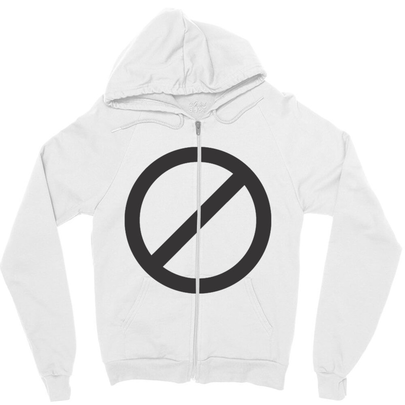 No Sign Zipper Hoodie | Artistshot