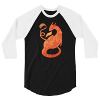 Orange Dragon 3/4 Sleeve Shirt | Artistshot