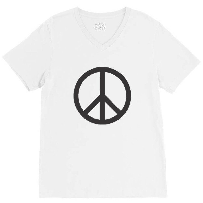 Peace Symbol V-neck Tee | Artistshot