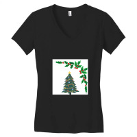 Christmas Tree And Lights Design Women's V-neck T-shirt | Artistshot