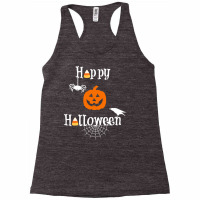 Happy Halloween  Candy Pumpkin Spider Crow Fun Tshirt Racerback Tank | Artistshot