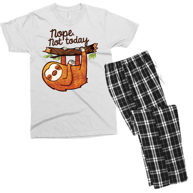 Sloth Nope Men's T-shirt Pajama Set | Artistshot