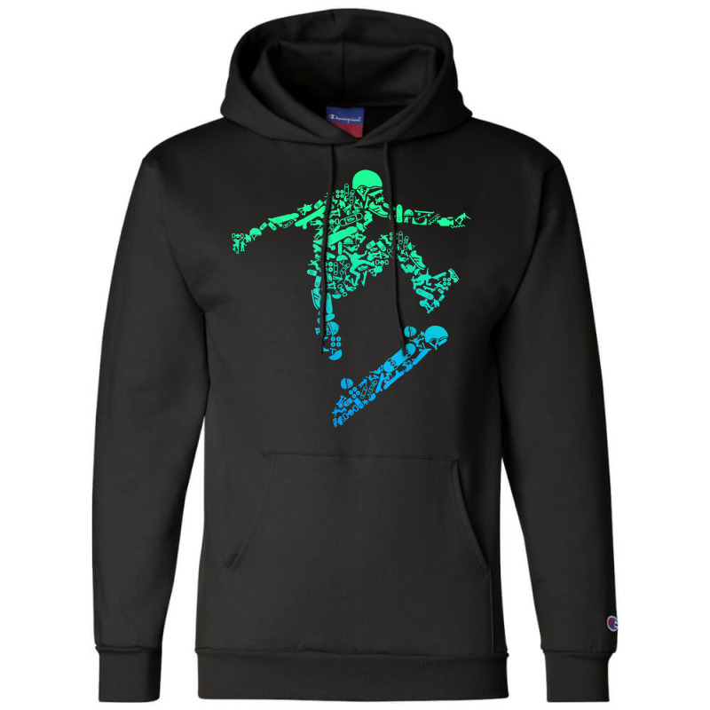 Skater Skateboarding Helmet Gear Skateboard   Skateboarder T Shirt Champion Hoodie | Artistshot