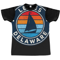 Lewes Delaware De Vintage Sailboat Retro 70s Graphic T-shirt | Artistshot