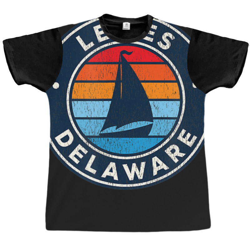 Lewes Delaware De Vintage Sailboat Retro 70s Graphic T-shirt | Artistshot