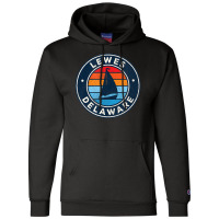 Lewes Delaware De Vintage Sailboat Retro 70s Champion Hoodie | Artistshot