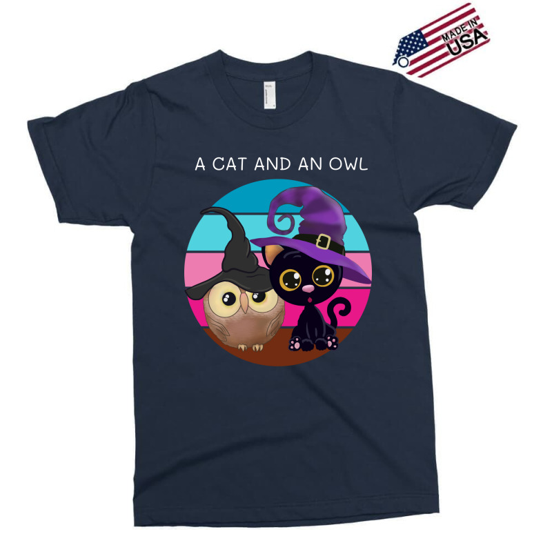 A Cat An And Owl Exclusive T-shirt | Artistshot