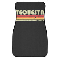 Tequesta Fl Florida City Home Roots Retro 70s 80s Front Car Mat | Artistshot