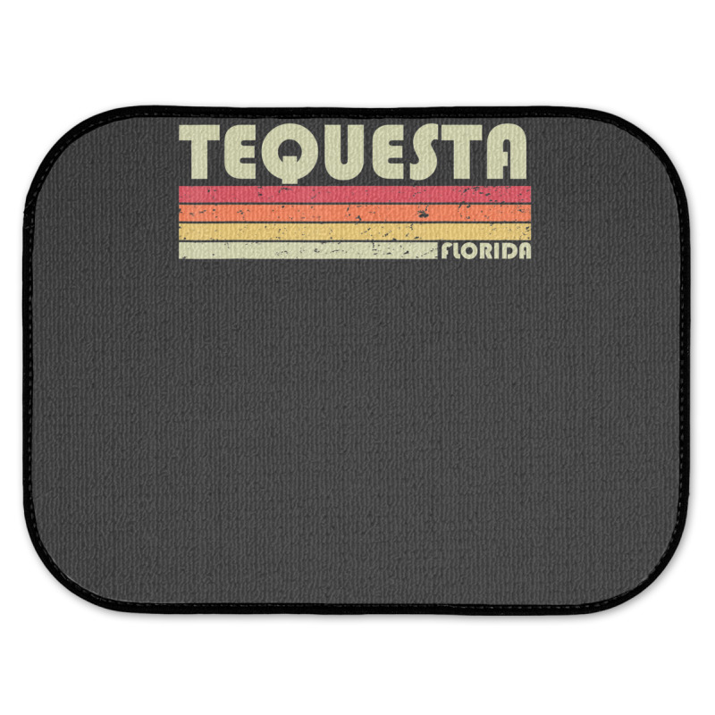 Tequesta Fl Florida City Home Roots Retro 70s 80s Rear Car Mat | Artistshot