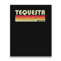 Tequesta Fl Florida City Home Roots Retro 70s 80s Metal Print Vertical | Artistshot