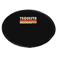 Tequesta Fl Florida City Home Roots Retro 70s 80s Oval Patch | Artistshot