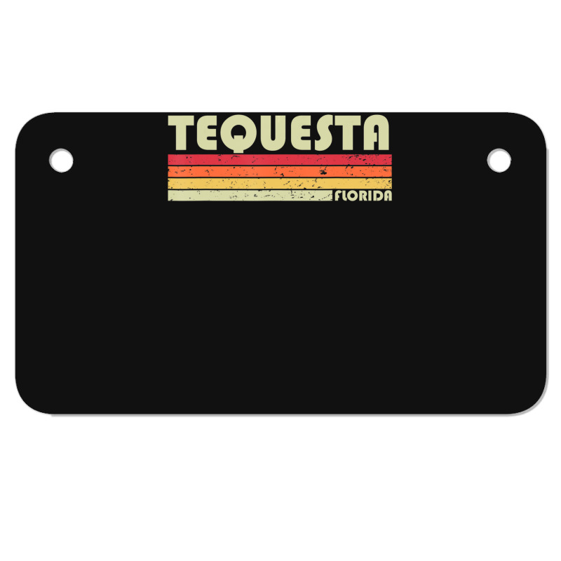 Tequesta Fl Florida City Home Roots Retro 70s 80s Motorcycle License Plate | Artistshot