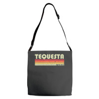 Tequesta Fl Florida City Home Roots Retro 70s 80s Adjustable Strap Totes | Artistshot