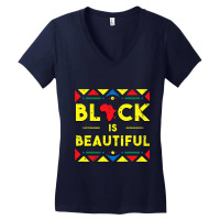 Black History  Black Is Beautiful African Colors Gift Women's V-neck T-shirt | Artistshot