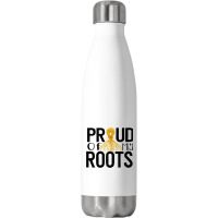 Womens Proud Of My Roots Women Black Pride Proud Melanin Poppin Stainless Steel Water Bottle | Artistshot