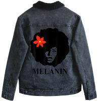 Gifts Afro Diva Ethnic Floral Black Girl Magic Melanin Unisex Sherpa-lined Denim Jacket | Artistshot