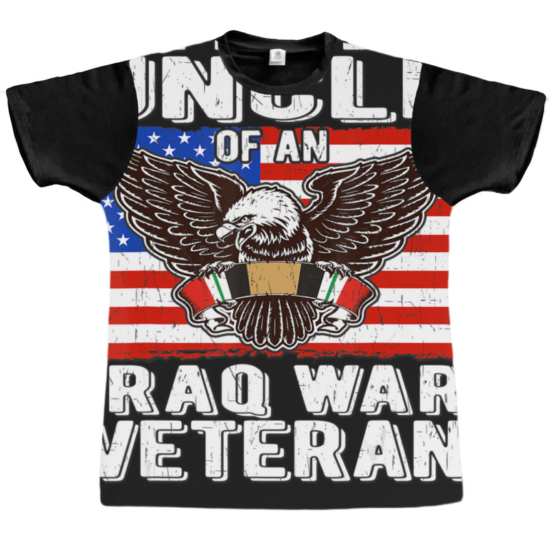 Limited Edition Mens Proud Uncle Of Iraq Veteran Patriotic Military Fa Graphic T-shirt by yumgaugeteuda | Artistshot