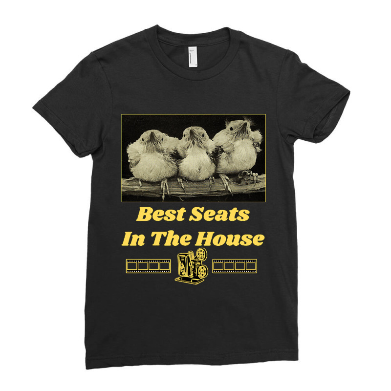 Trending Movie Night Best Seats In The House - Chicks T-shirt Design Ladies Fitted T-Shirt by Box Bingham | Artistshot