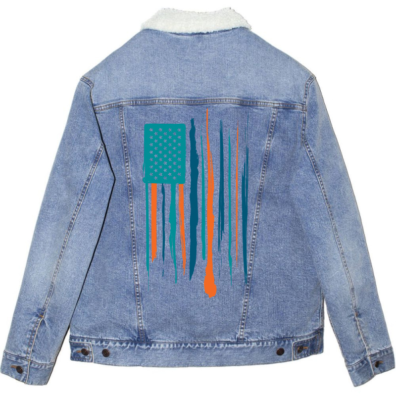 Miami Dolphins Unisex Sherpa-lined Denim Jacket | Artistshot