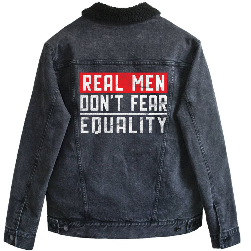 Feminist Designs Unisex Sherpa-Lined Denim Jacket by cogentprint | Artistshot