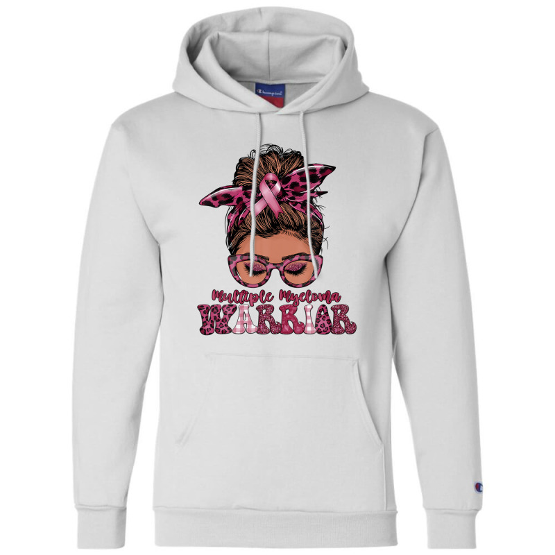 Black Women Messy Bun Multiple Myeloma Warrior Gifts Champion Hoodie | Artistshot