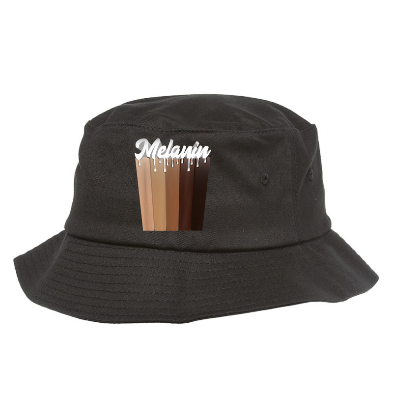 Drippin Melanin Shirt Women Men Africa Black History Month _002 Bucket Hat | Artistshot