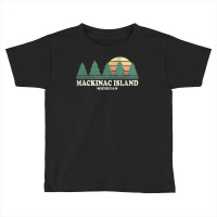 Mackinac Island Mi Vintage Throwback Retro 70s Toddler T-shirt | Artistshot